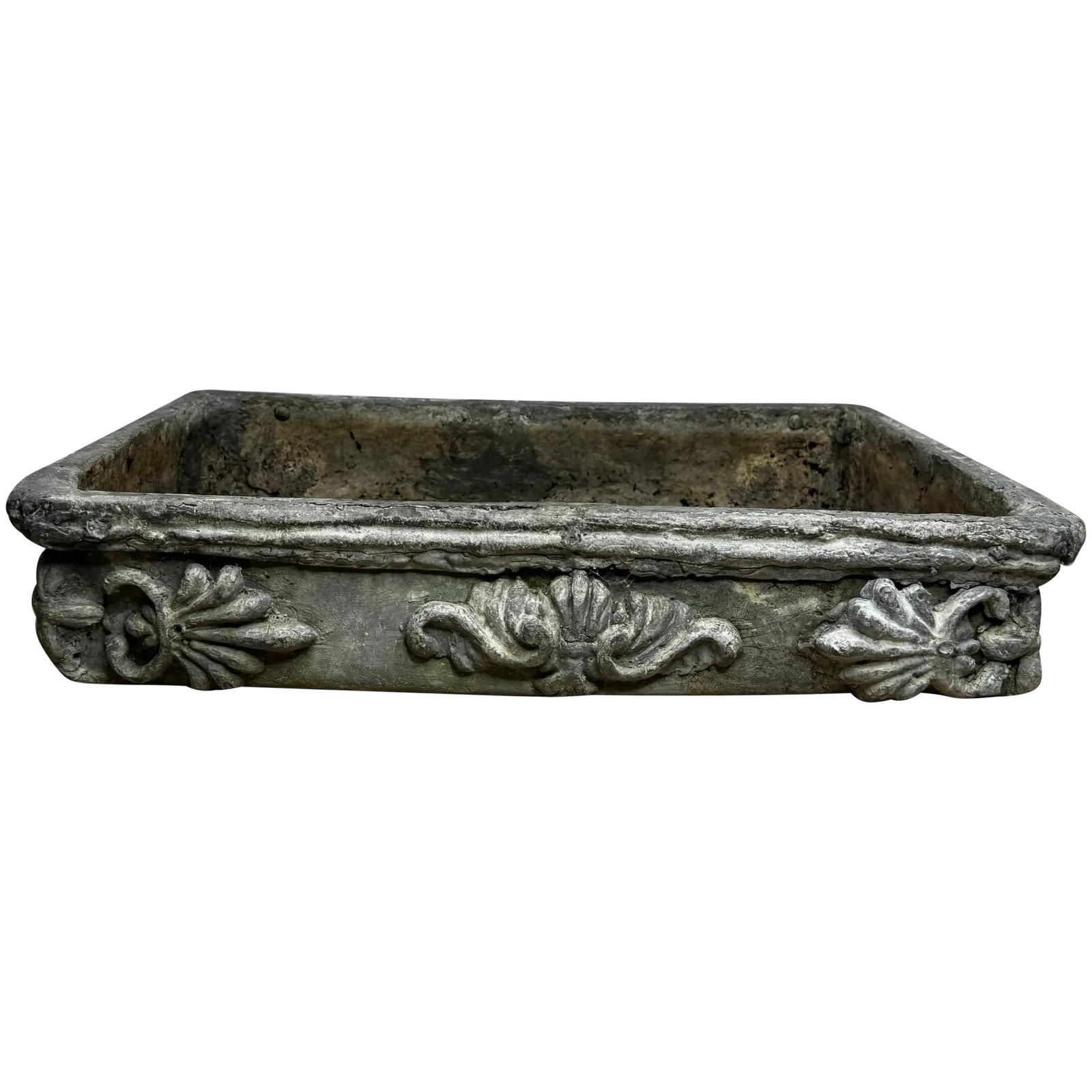 Georgian Small Poppy Window Sill Lead Garden Planter (1 of 49)