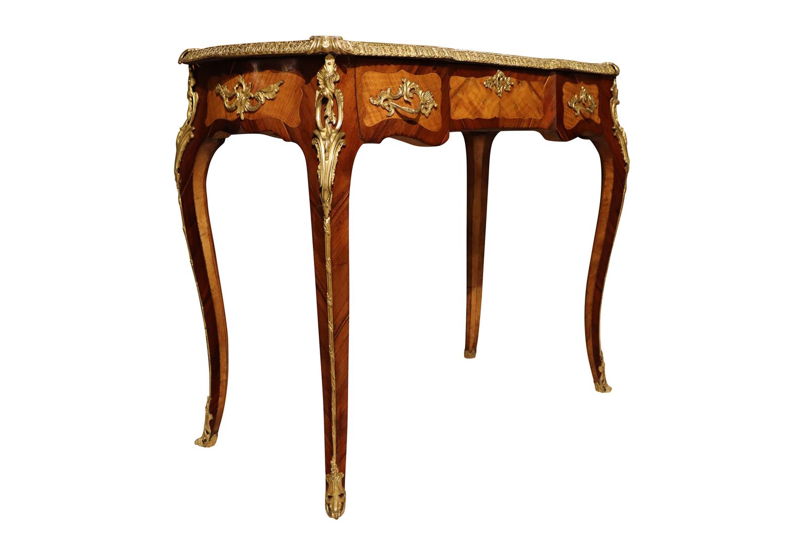 Fine Louis XVI Style Ormolu Mounted Kingwood & Tulipwood Veneered Side Table c.1880 (1 of 6) Fine Louis XVI Style Ormolu Mounted Kingwood & Tulipwood Veneered Side Table c.1880 (1 of 6)