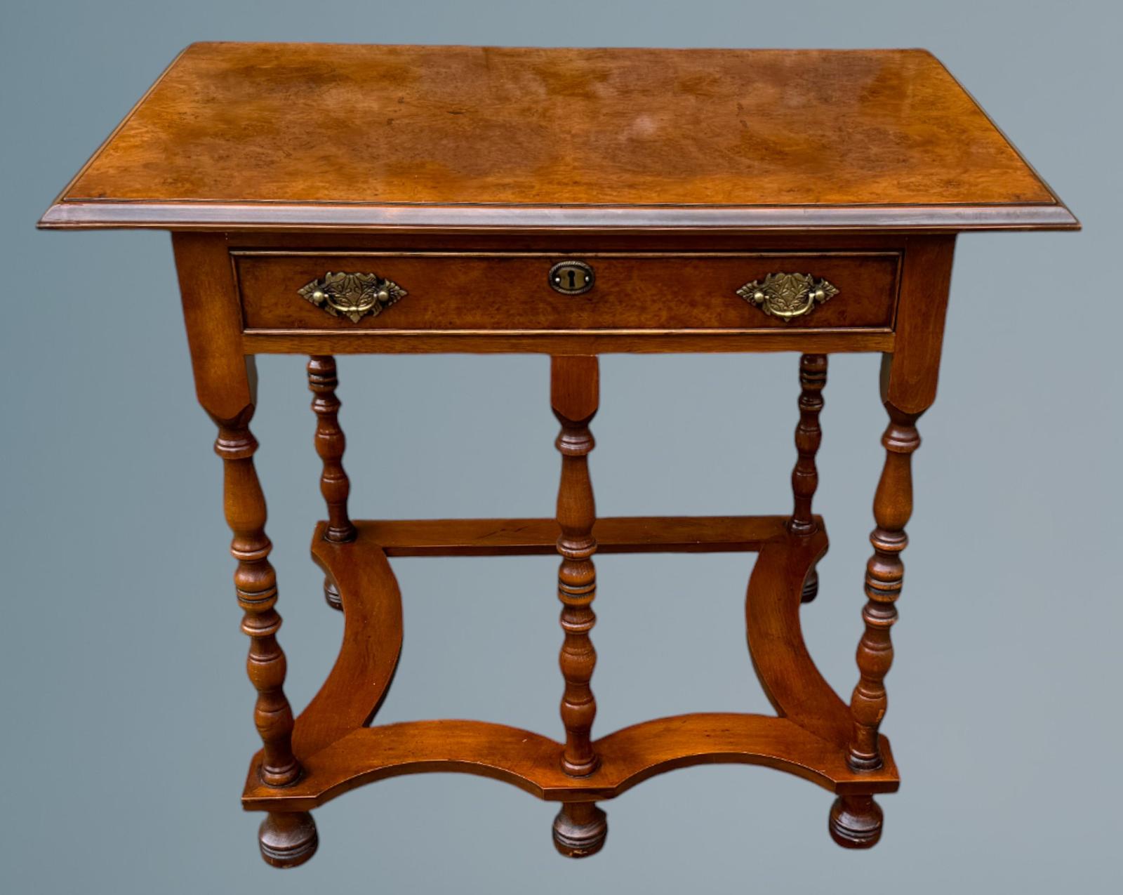 William & Mary Style Walnut Lowboy - Side Table (1 of 13)