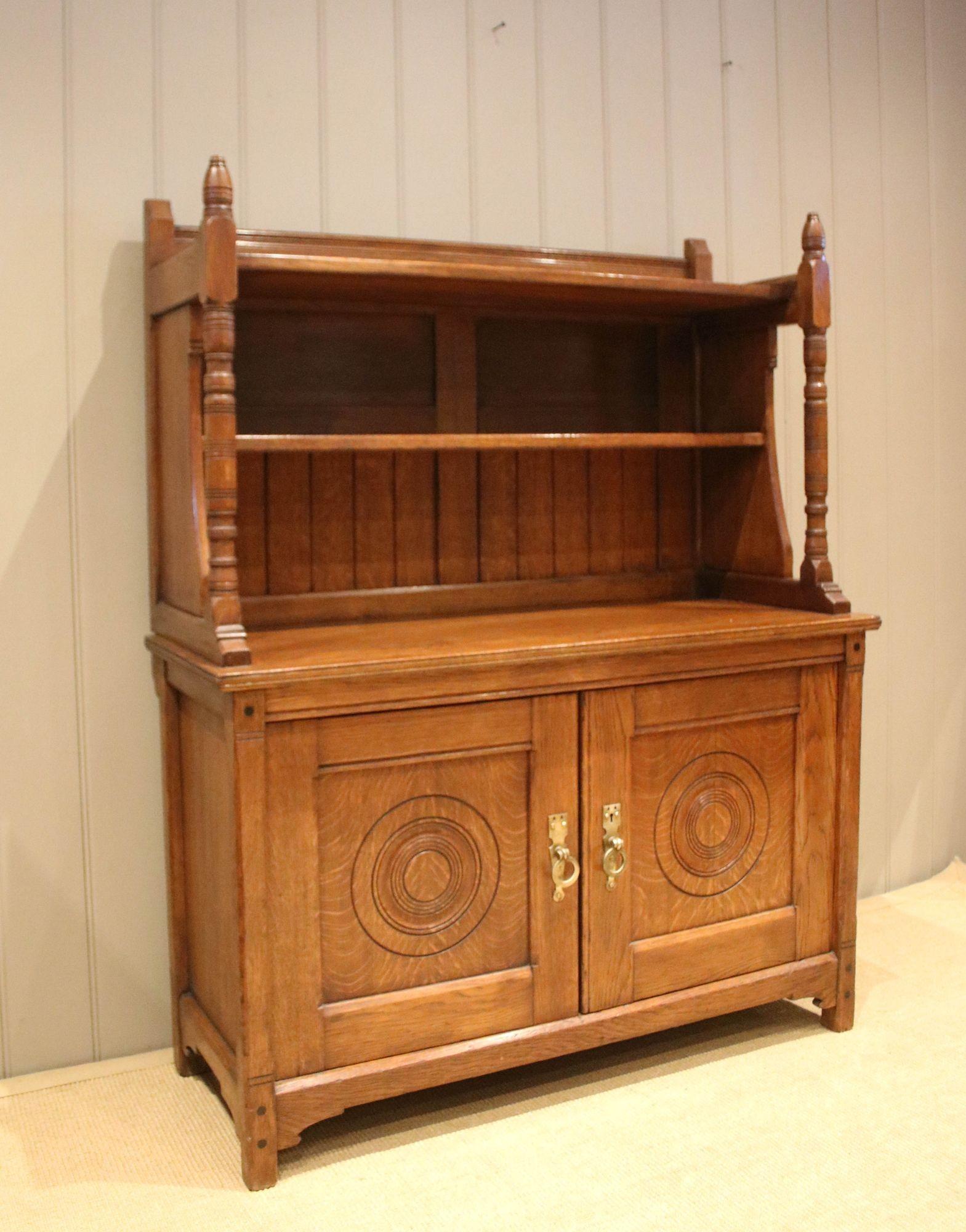 Oak Arts & Crafts Side Cabinet (1 of 11)