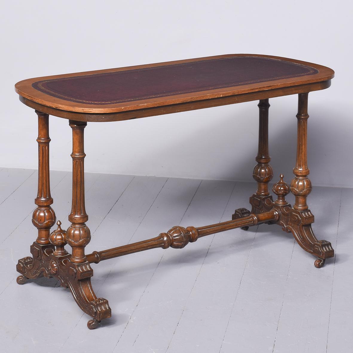 Mid Victorian Walnut Writing Table (1 of 9)