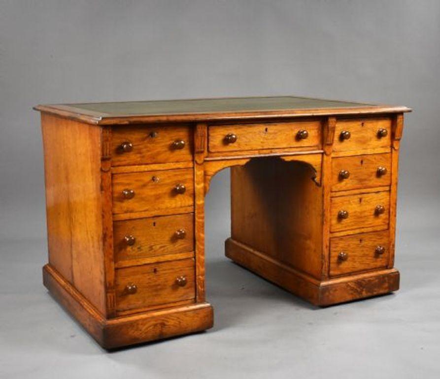 Victorian Oak Desk (1 of 9)
