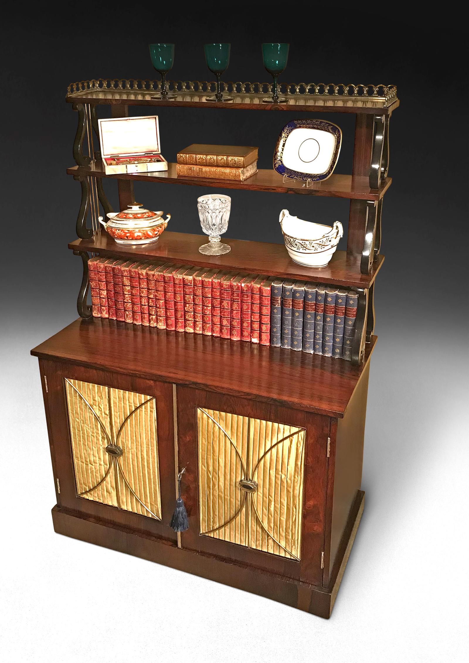 Regency Rosewood Chiffonier Bookcase (1 of 2)