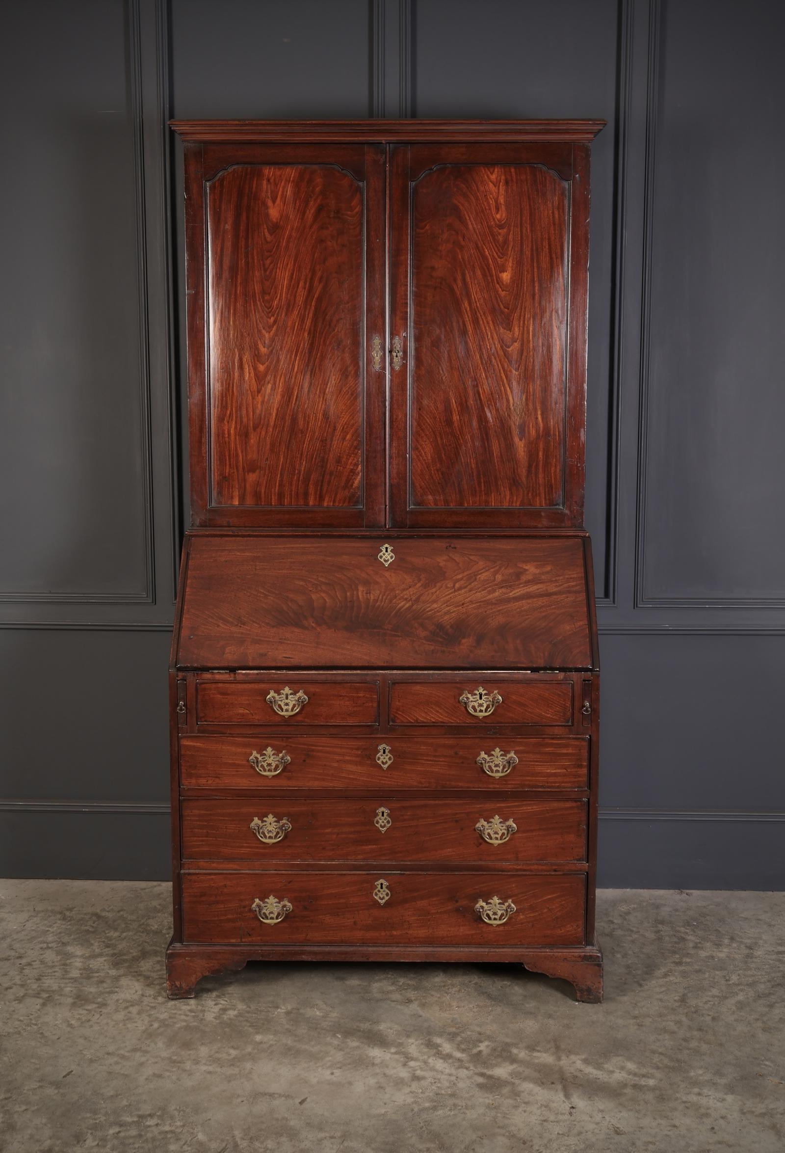 Georgian Mahogany Bureau Bookcase (1 of 13)