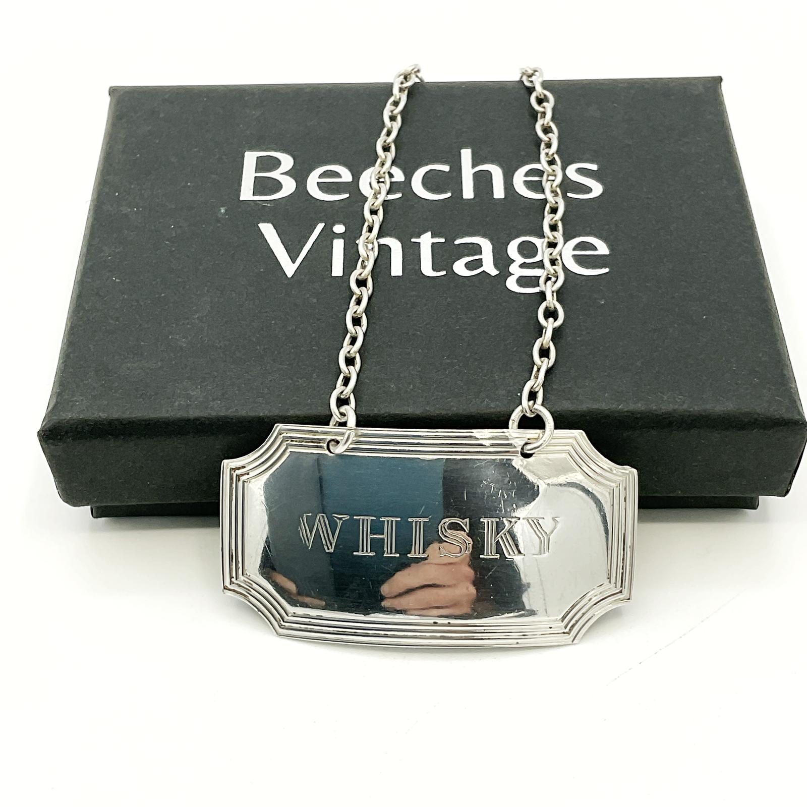 Sterling Silver Whisky Decanter Label (1 of 8) Sterling Silver Whisky Decanter Label (1 of 8)