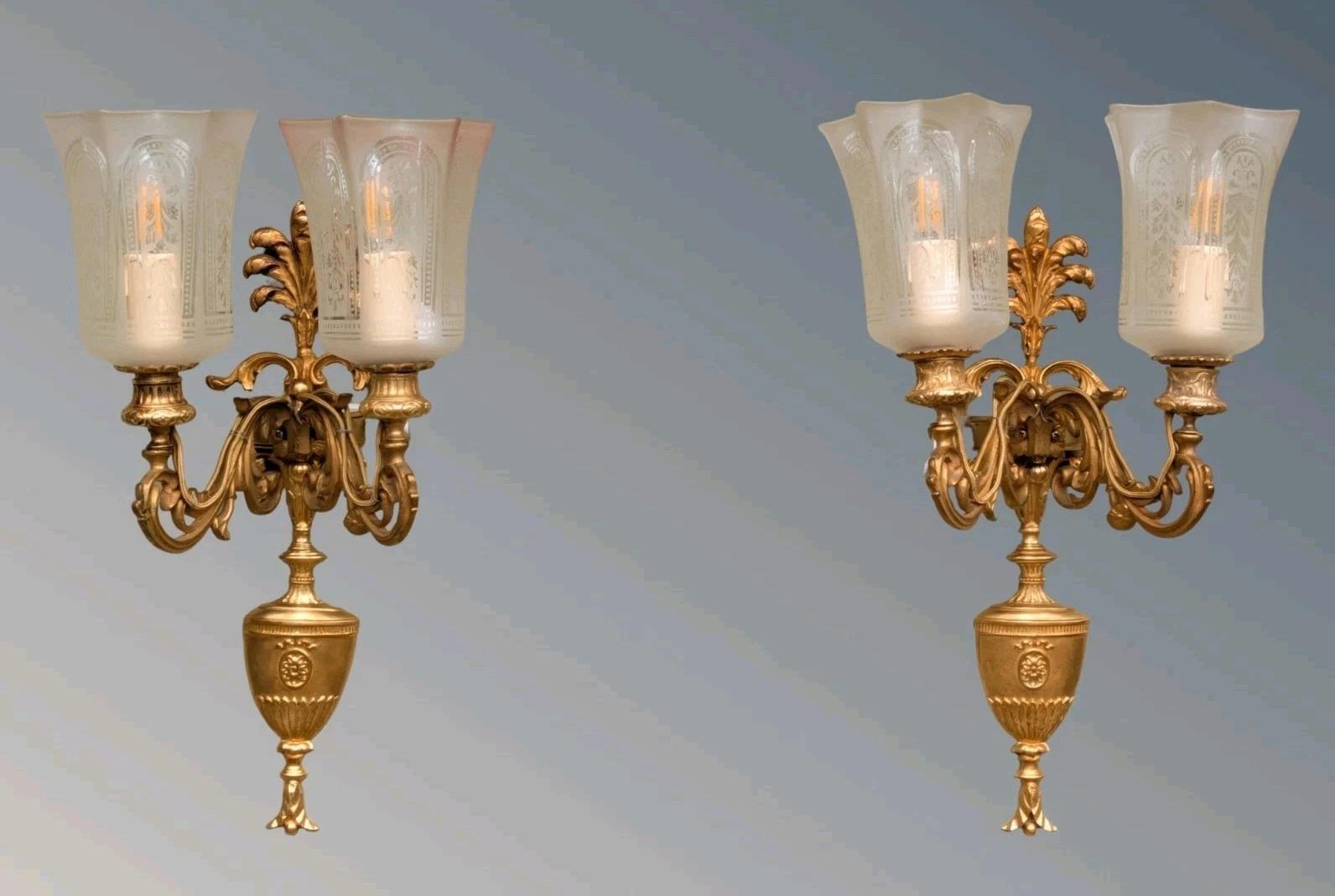 Fine Quality Pair Of Adams Style Regency Revival Wall Lights (1 of 7)