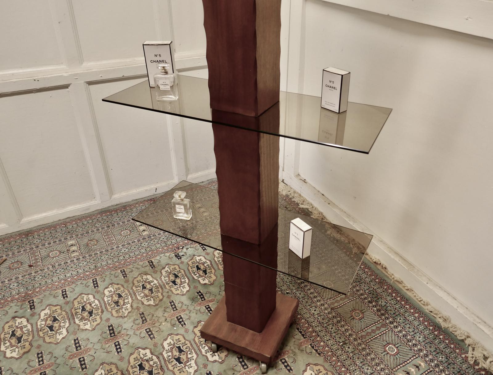 French Mid Century Modern Teak & Smoked Glass Etagère (1 of 10) French Mid Century Modern Teak & Smoked Glass Etagère (1 of 10)