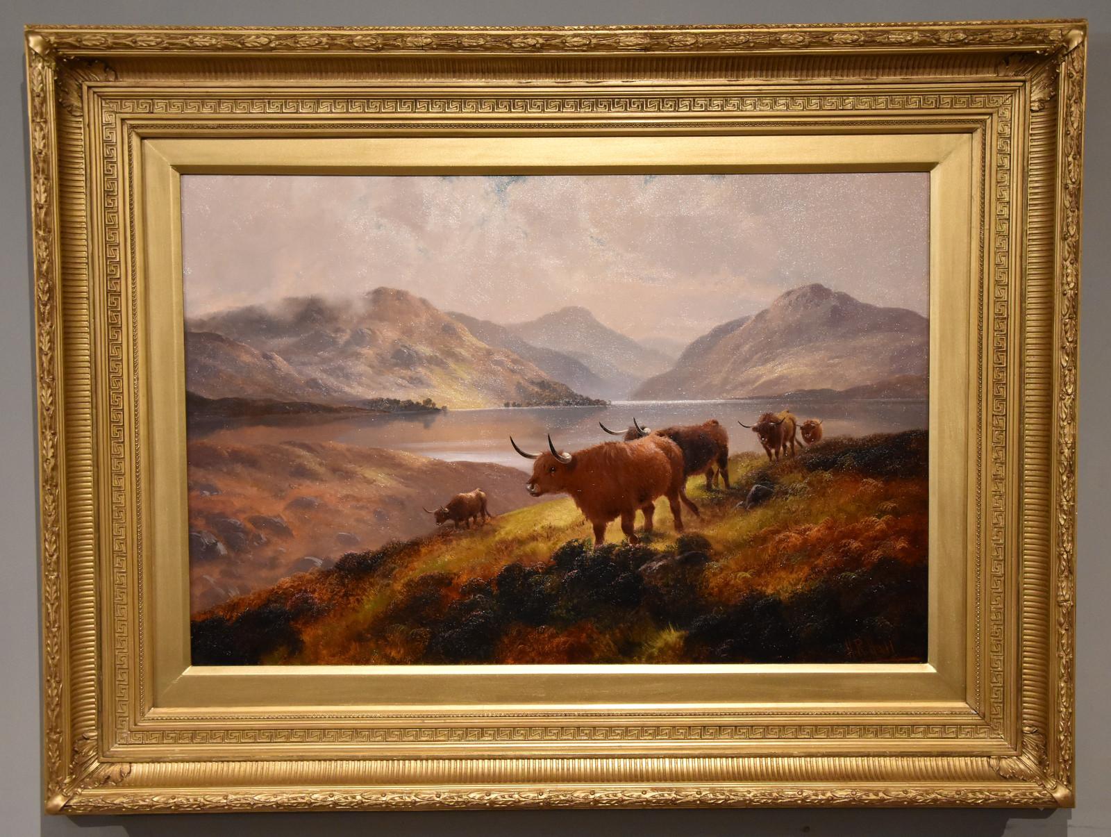 Oil Painting by Henry Robinson Hall  "Moorland Rovers, Loch Lomond" (1 of 8)