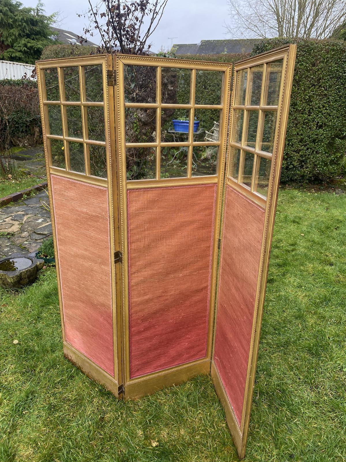 Gilt & Silk Three Part Screen (1 of 6)