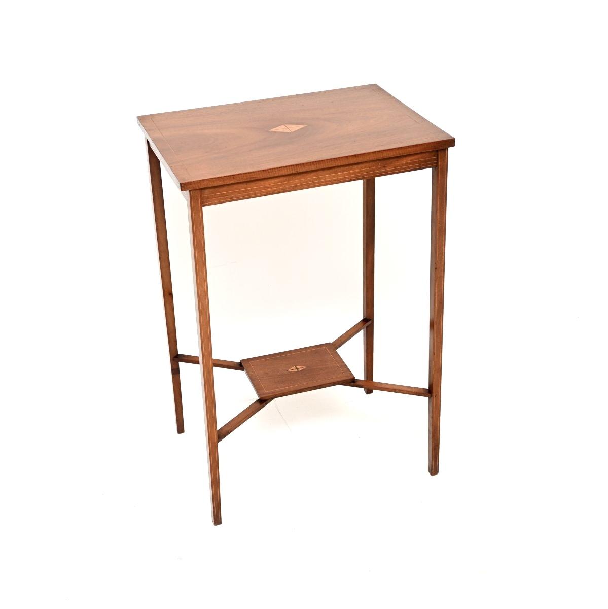 Antique Edwardian Inlaid Mahogany Side Table (1 of 6) Antique Edwardian Inlaid Mahogany Side Table (1 of 6)