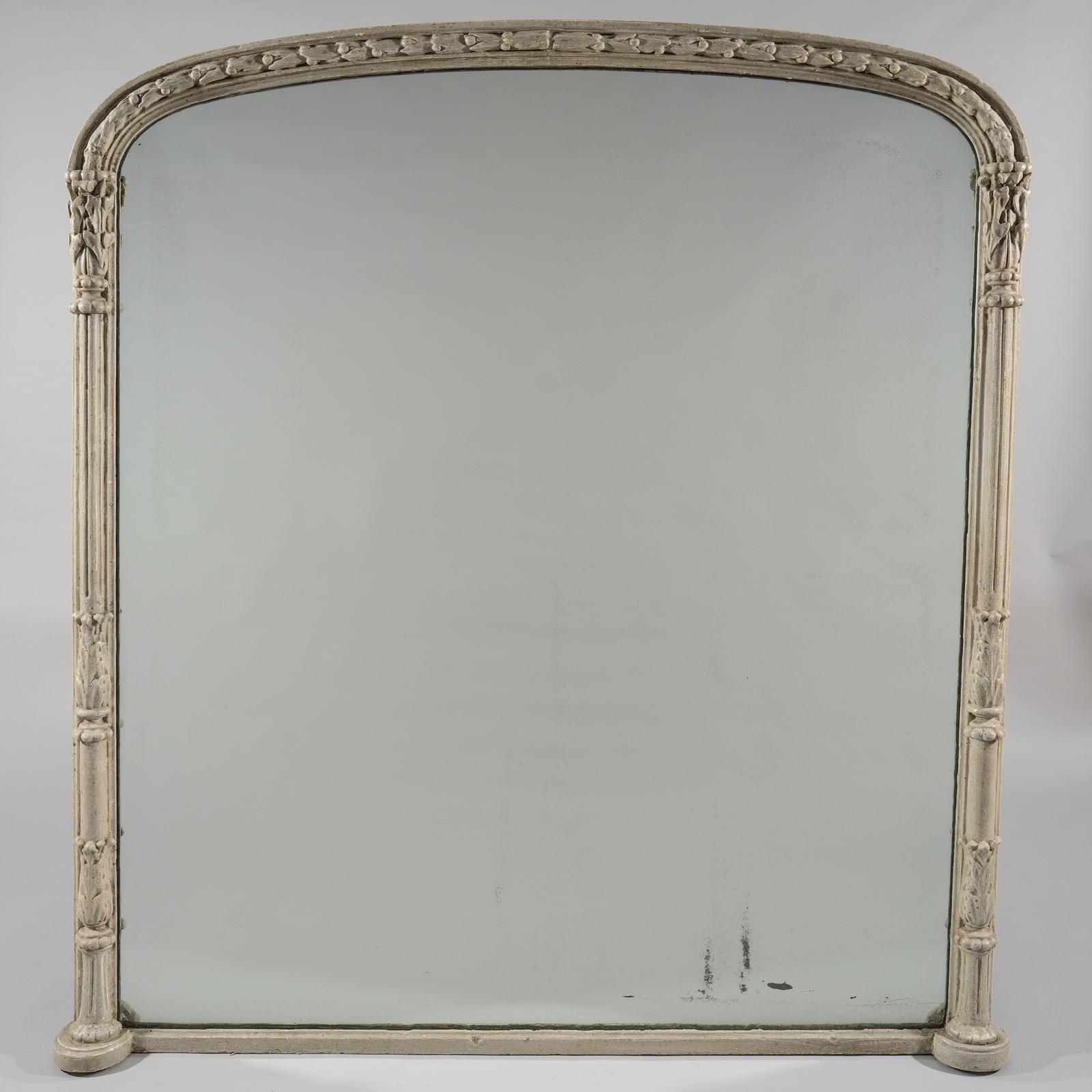 Large 19th Century English Painted Overmantle Mirror (1 of 6) Large 19th Century English Painted Overmantle Mirror (1 of 6)