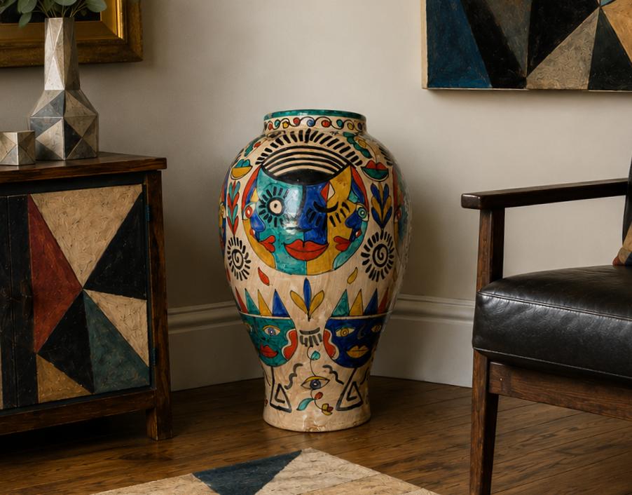 Large Floor Standing Pablo Picasso Abstract Cubist Inspired Vintage Ceramic Vase (1 of 10) Large Floor Standing Pablo Picasso Abstract Cubist Inspired Vintage Ceramic Vase (1 of 10)