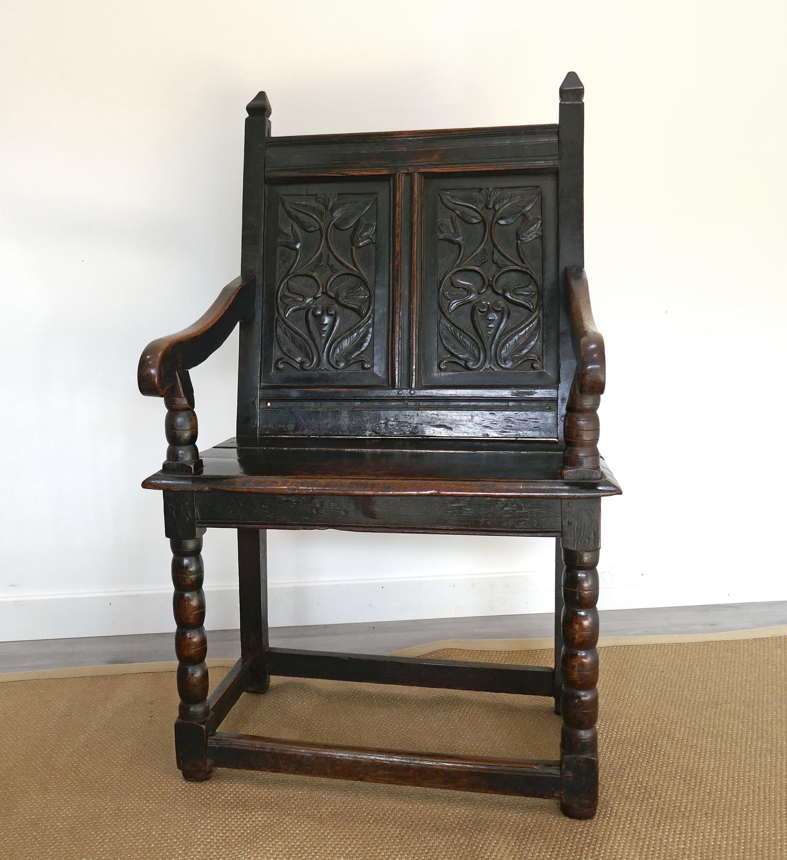 Antique Early English Furniture Period Oak 17thc Wainscot Chair. Lancs / Cheshire (1 of 8) Antique Early English Furniture Period Oak 17thc Wainscot Chair. Lancs / Cheshire (1 of 8)