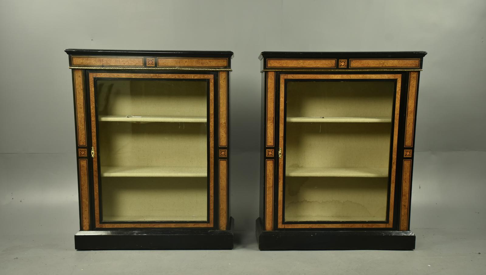 Pair of Victorian Display Cabinets Pier Cabinets (1 of 9)