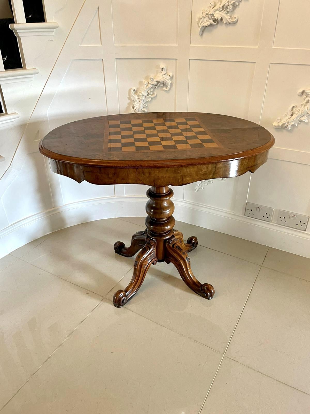 Rare Antique Victorian Quality Figured Walnut Patent Games Table by Wilson & Co (1 of 20) Rare Antique Victorian Quality Figured Walnut Patent Games Table by Wilson & Co (1 of 20)