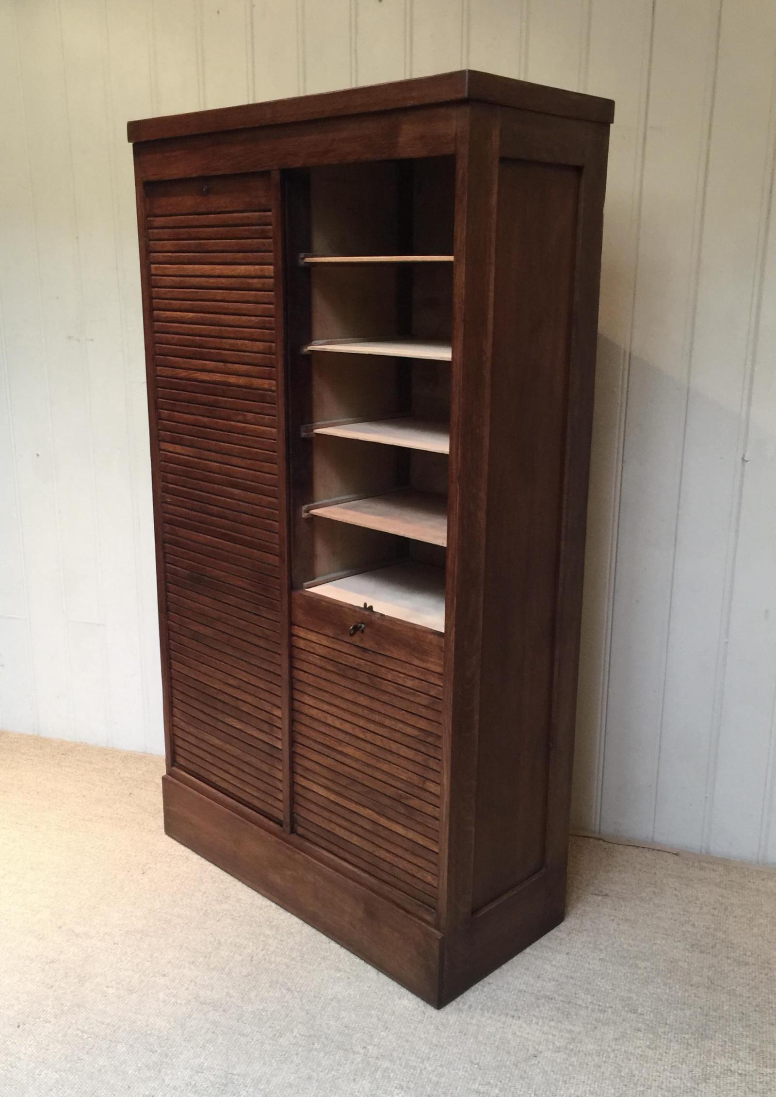 French Oak Tambour Front Filing Cabinet c.1920 (1 of 9) French Oak Tambour Front Filing Cabinet c.1920 (1 of 9)