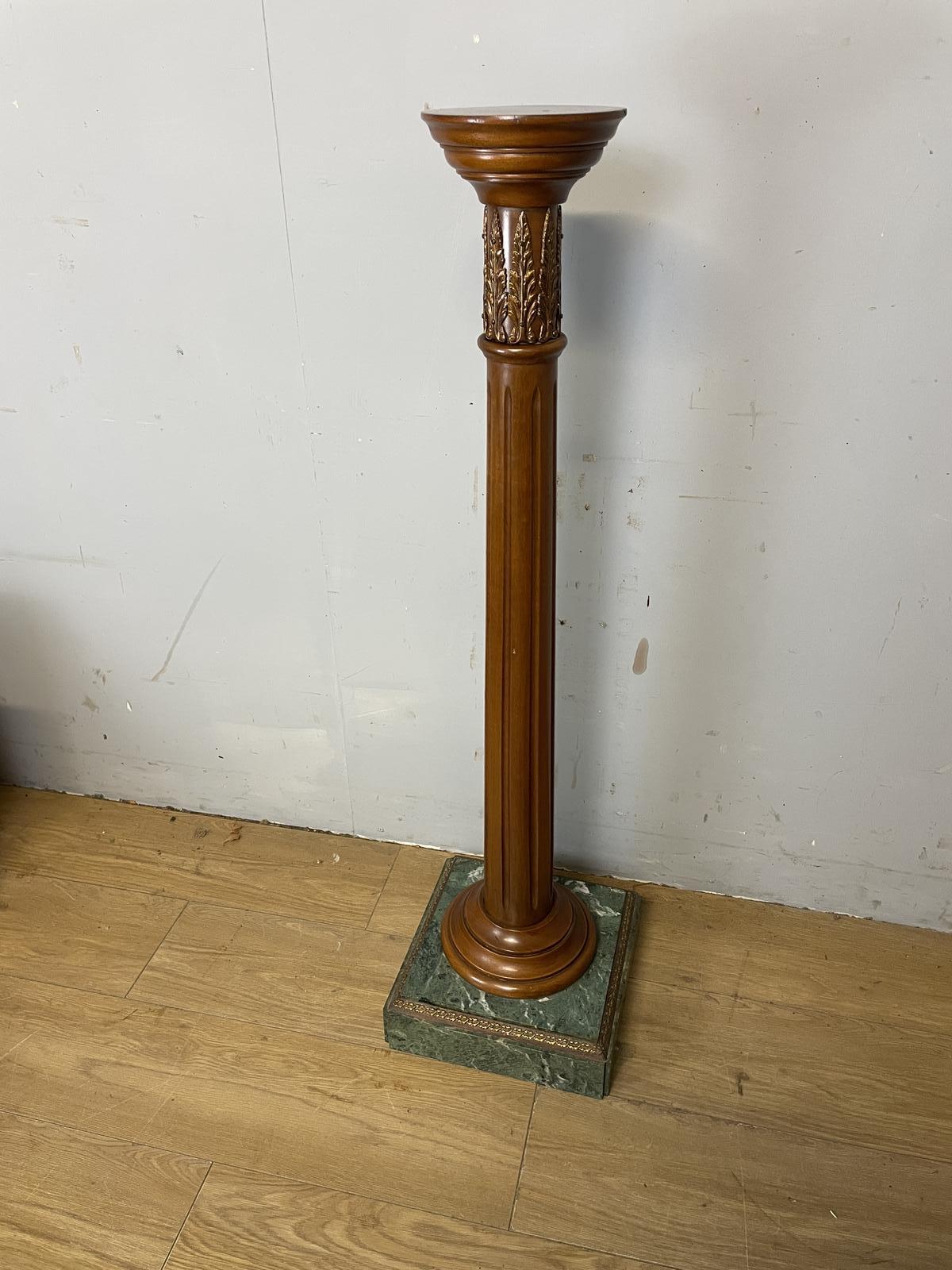 Edwardian Mahogany & Marble Ormolu Mounted Pedestal Torchiere with Provenance (1 of 7)