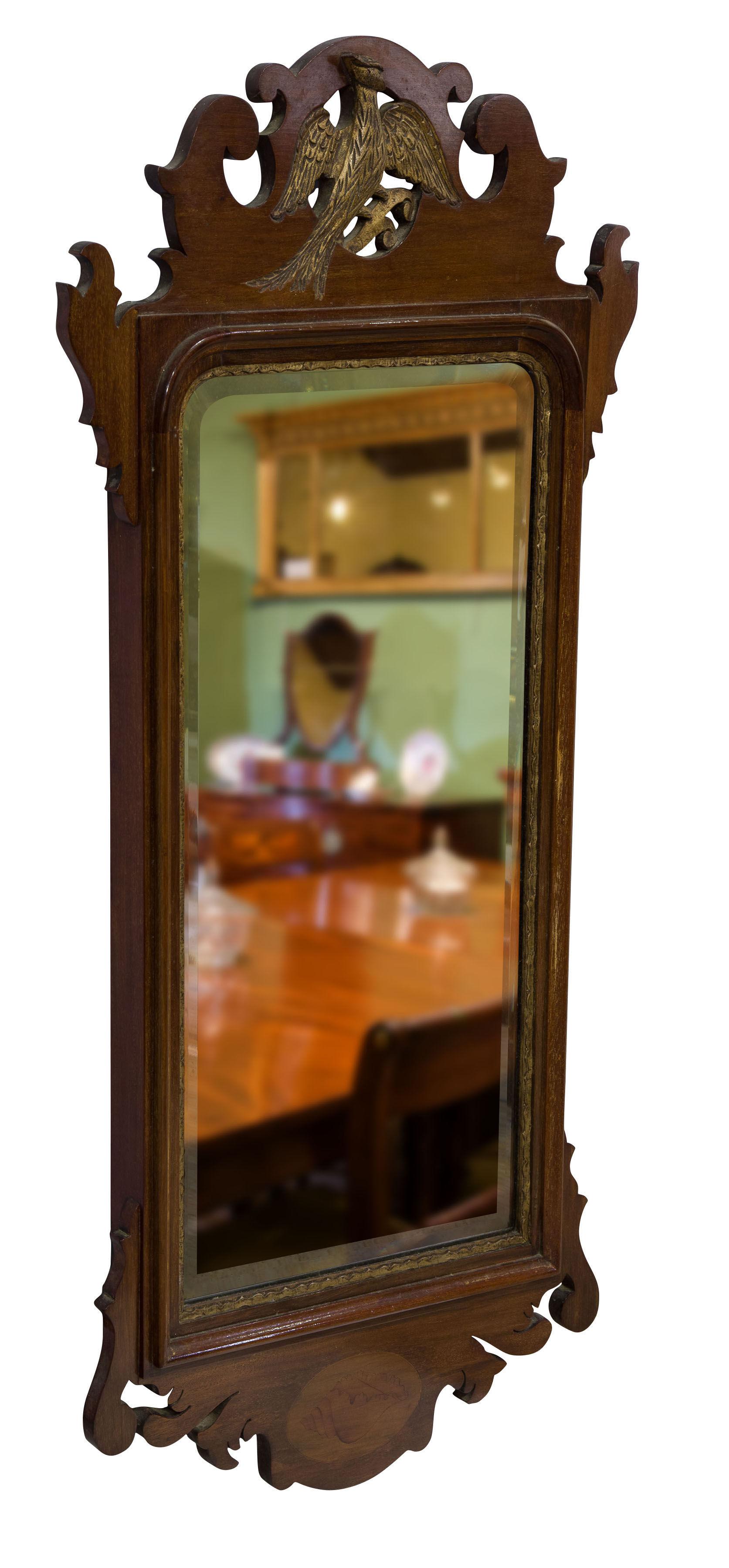A Chippendale Style Mahogany & Parcel Gilt Mirror C1900 (1 of 1)