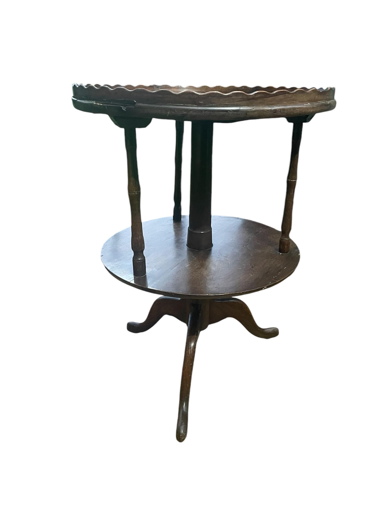 19th Century Revolving Two Tier Tripod Table (1 of 12)