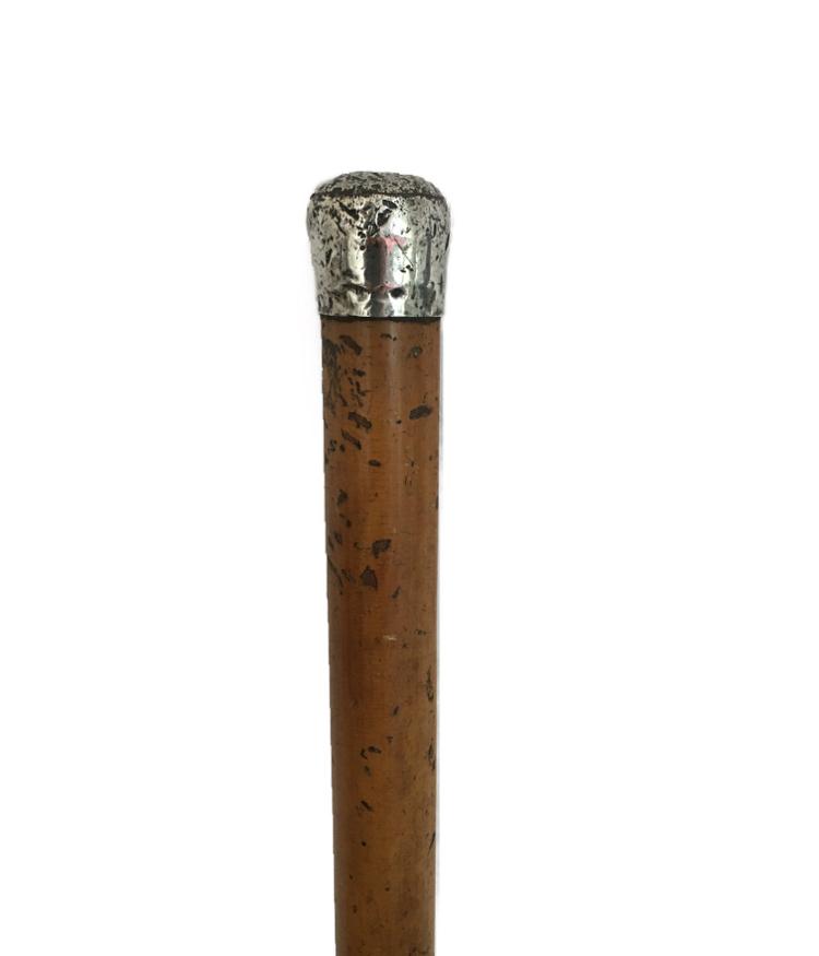 Malacca Walking Stick with Silver Plated Handle (1 of 4)
