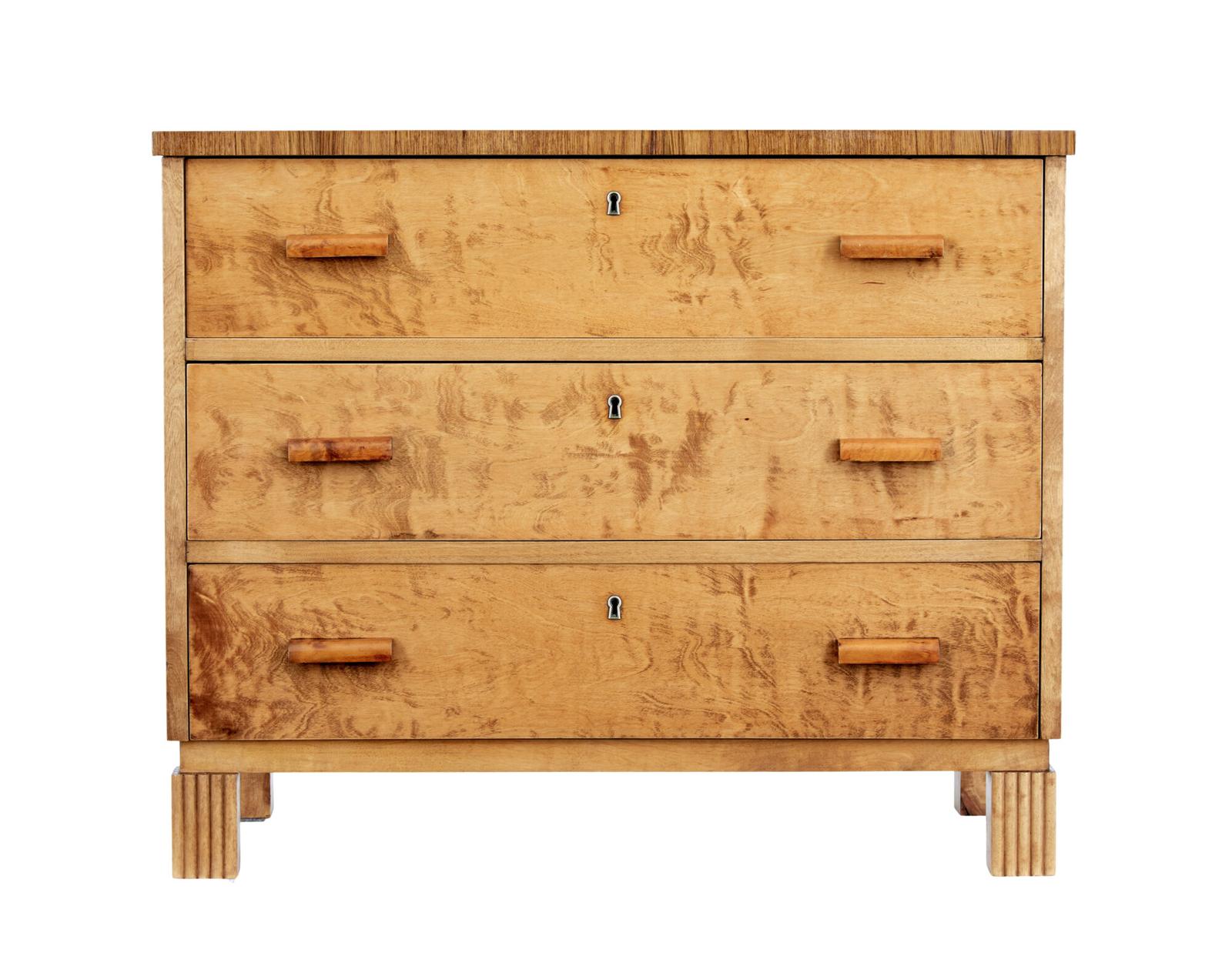 Mid 20th Century Birch Chest of Drawers Axel Larsson (1 of 8)