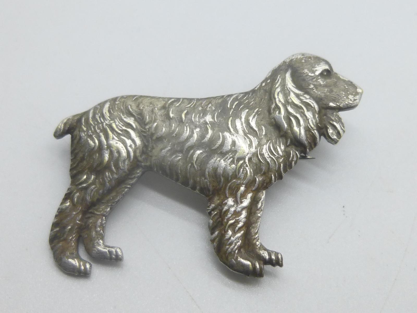 Silver Spaniel Brooch (1 of 5)