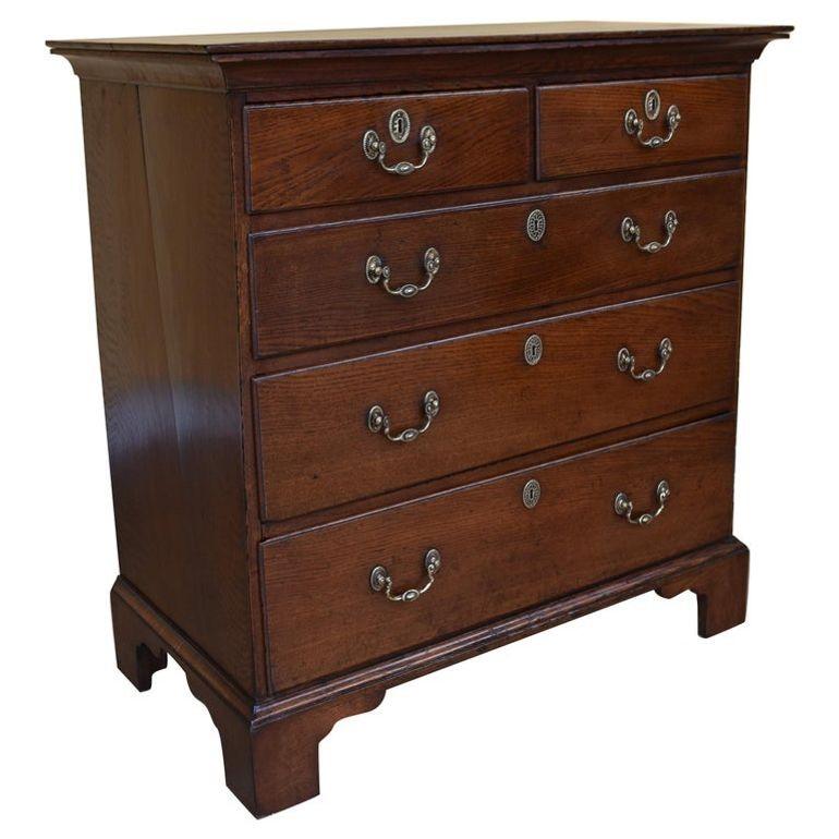 18th Century George III Oak Chest of Drawers (1 of 9)