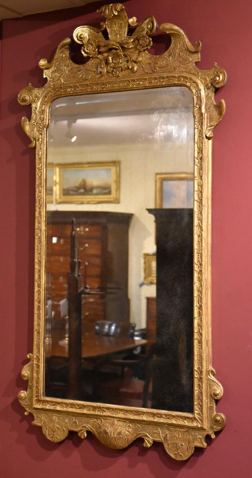 George I 18th Century Period Carved Gesso Mirror (1 of 5) George I 18th Century Period Carved Gesso Mirror (1 of 5)
