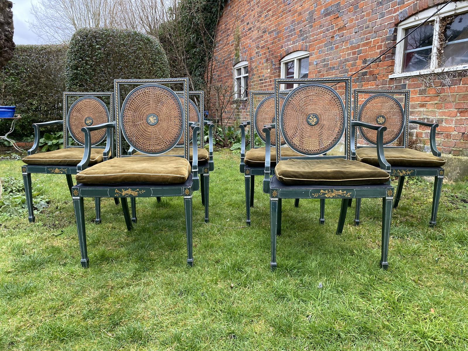 Set of Six Painted Armchairs (1 of 11) Set of Six Painted Armchairs (1 of 11)