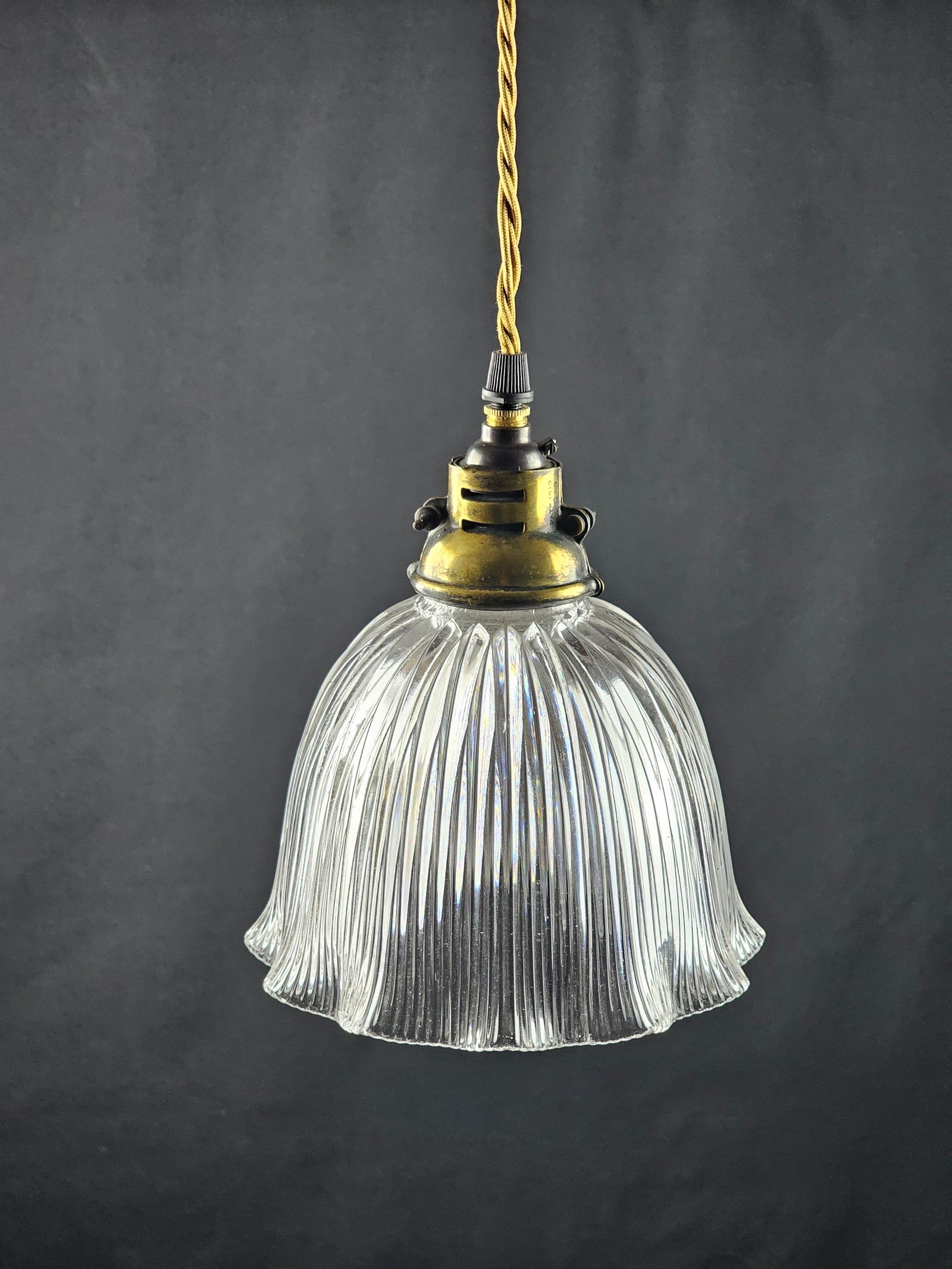 Holophane Glass Pendant Light (1 of 12)