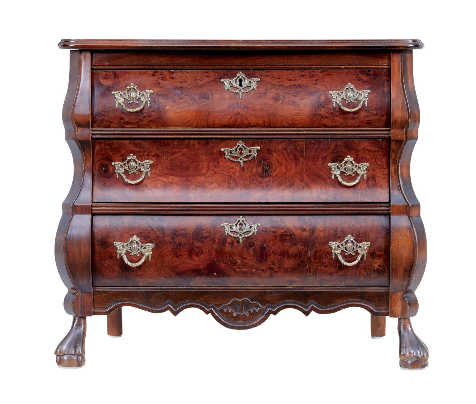 Mid Century Small Mulberry Bombe Chest of Drawers (1 of 7) Mid Century Small Mulberry Bombe Chest of Drawers (1 of 7)