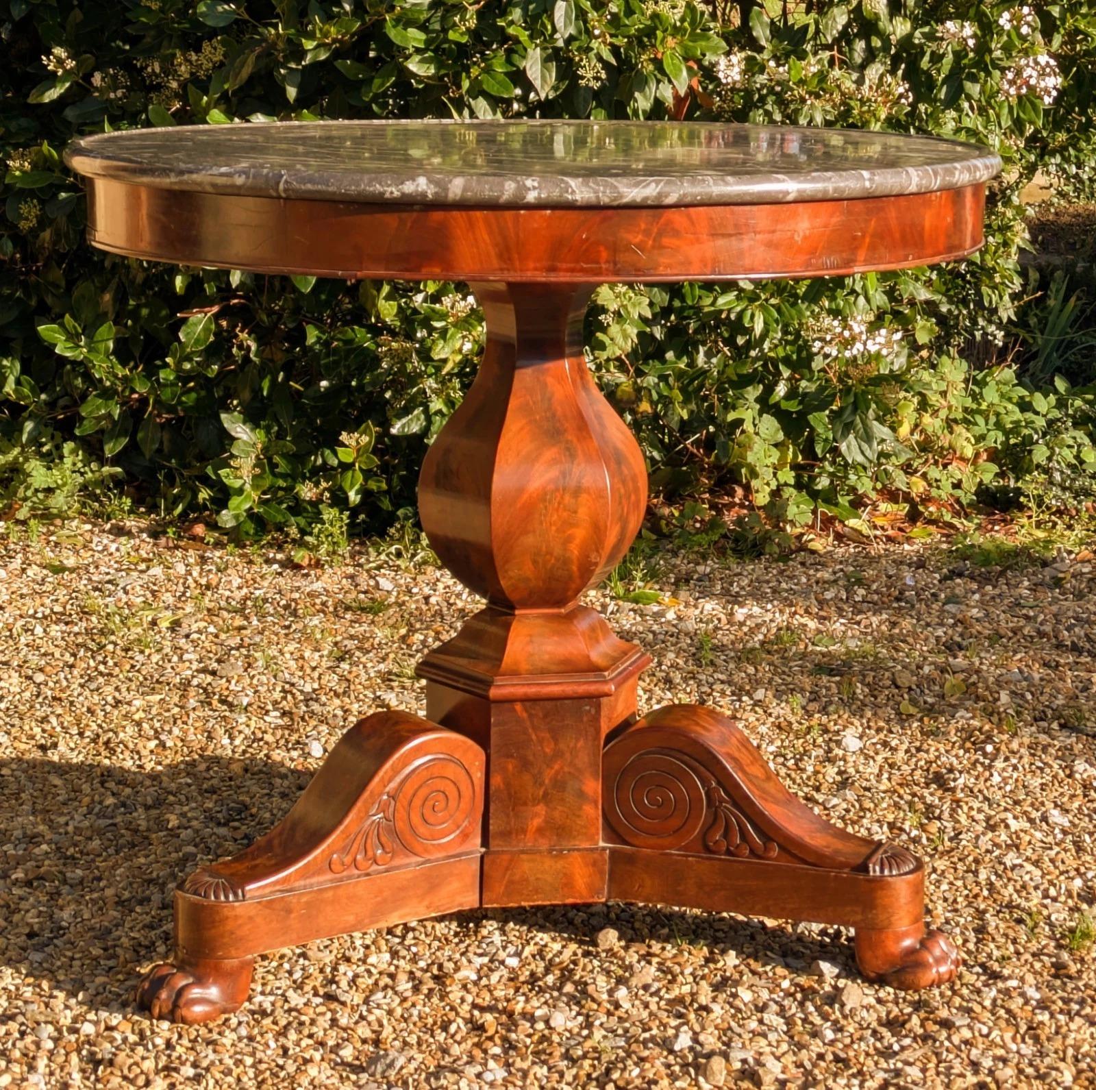 Antique French Mahogany Gueridon Table Circa 1860 (1 of 6)