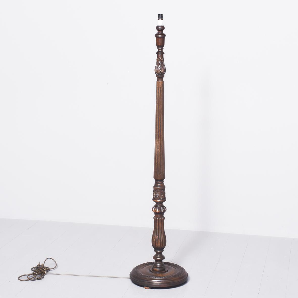 Carved Mahogany Edwardian Standard Lamp (1 of 5) Carved Mahogany Edwardian Standard Lamp (1 of 5)