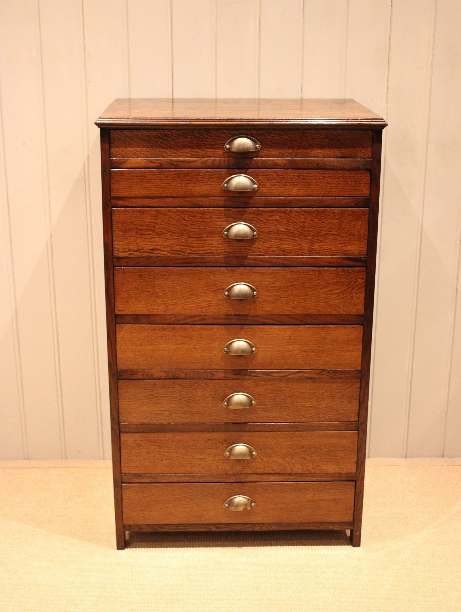 Tall Oak Chest Of Drawers (1 of 13)