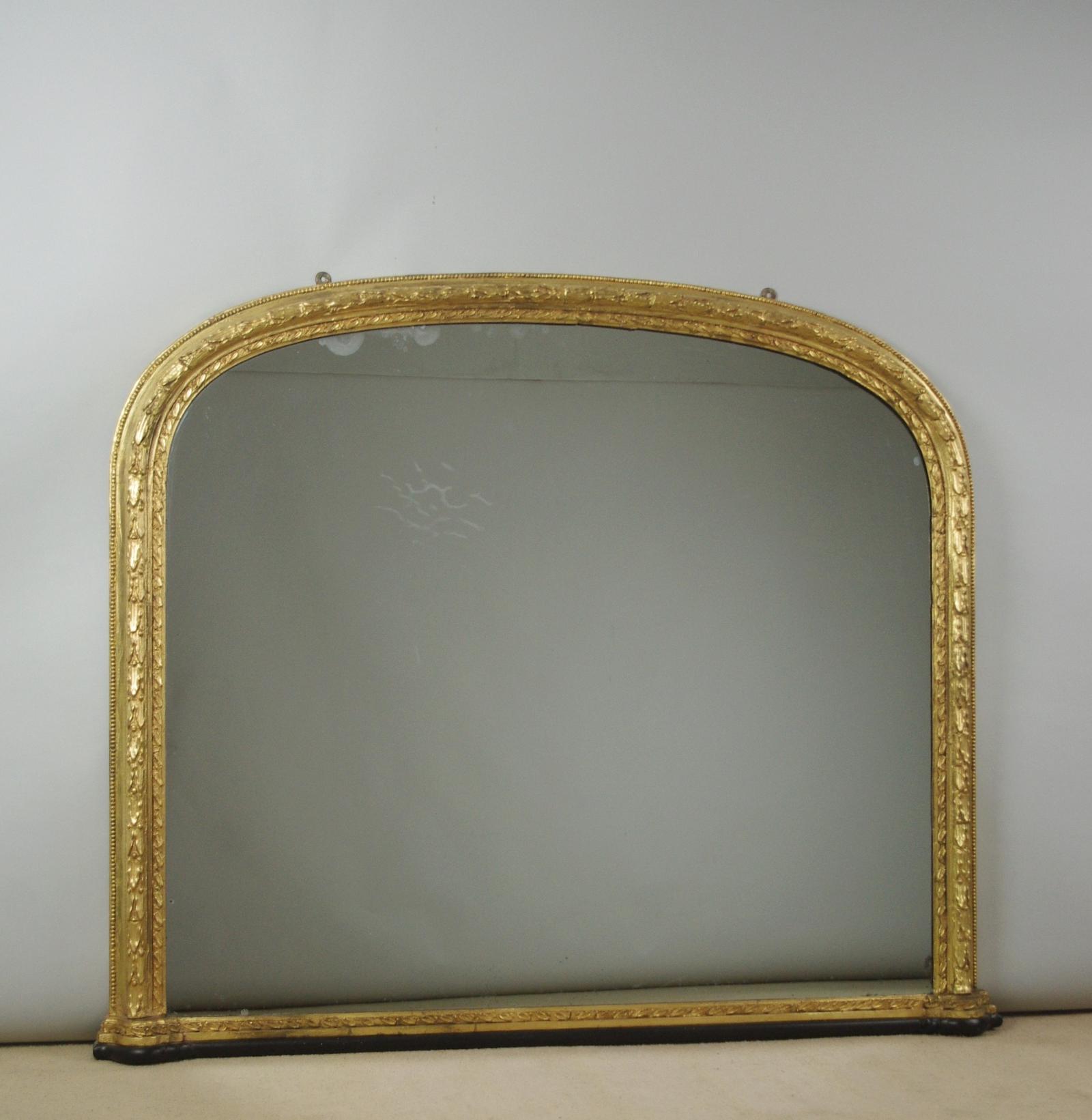 Victorian Gilt Large Arch Top Overmantle Mirror (1 of 10)