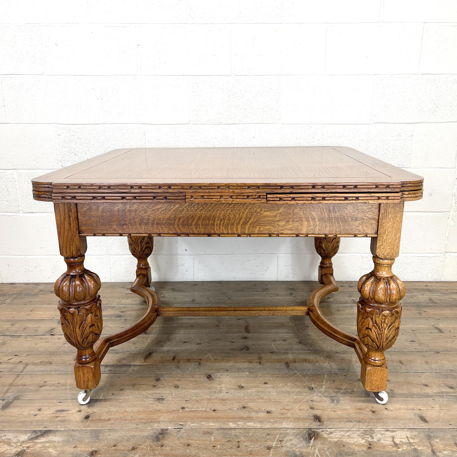 Antique Oak Draw Leaf Dining Table (1 of 10) Antique Oak Draw Leaf Dining Table (1 of 10)
