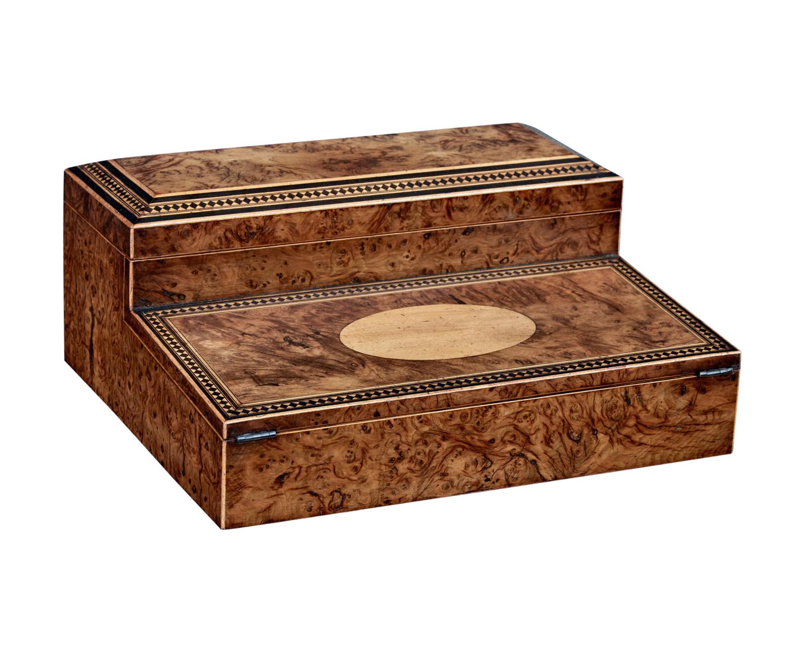 19th Century Victorian Burr Walnut Desk Top Writing Slope (1 of 10)