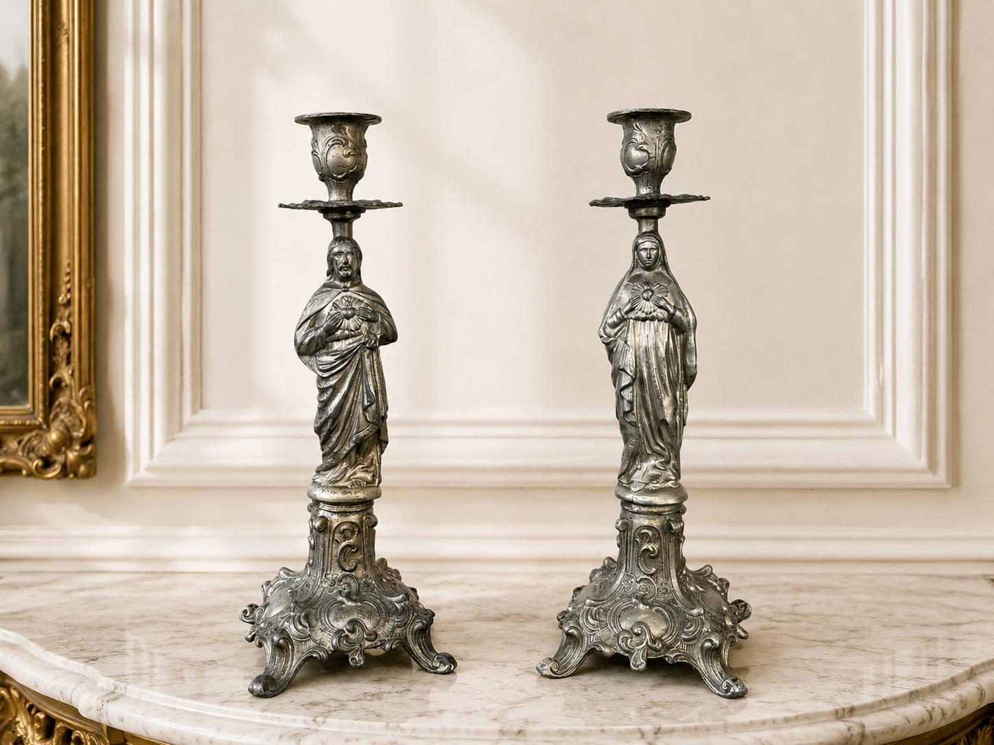 Pair of Candle Holders Vintage French Figural Candlesticks (1 of 11) Pair of Candle Holders Vintage French Figural Candlesticks (1 of 11)
