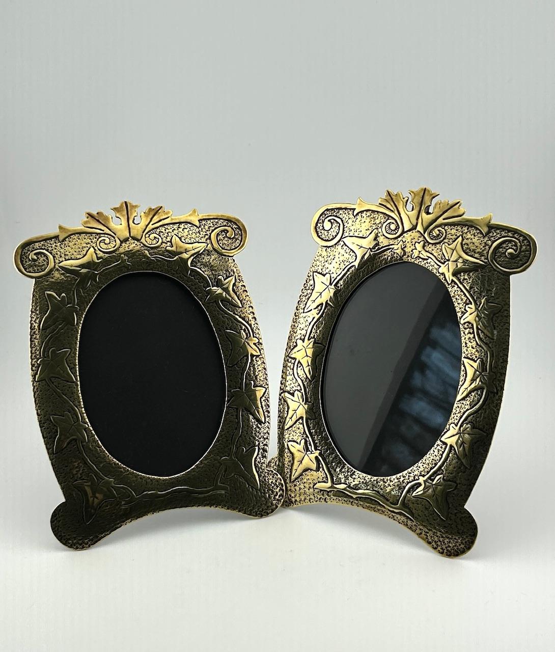 Fine Pair of Brass Art Nouveau Photo Frames (1 of 6) Fine Pair of Brass Art Nouveau Photo Frames (1 of 6)