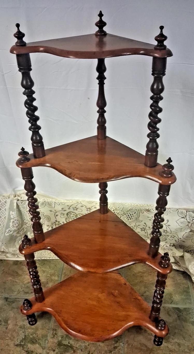 Antique Corner Whatnot 4 Tier with Beautiful Patina (1 of 8) Antique Corner Whatnot 4 Tier with Beautiful Patina (1 of 8)