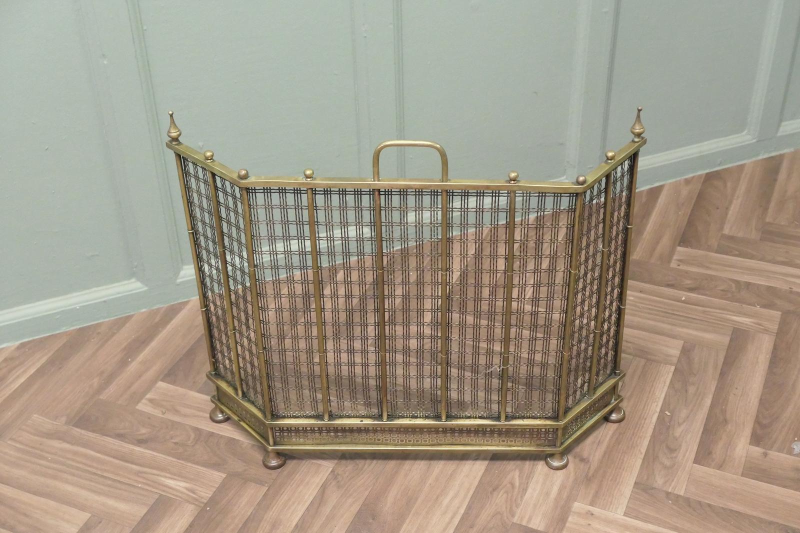 Superb Brass Fire Guard Screen (1 of 5)
