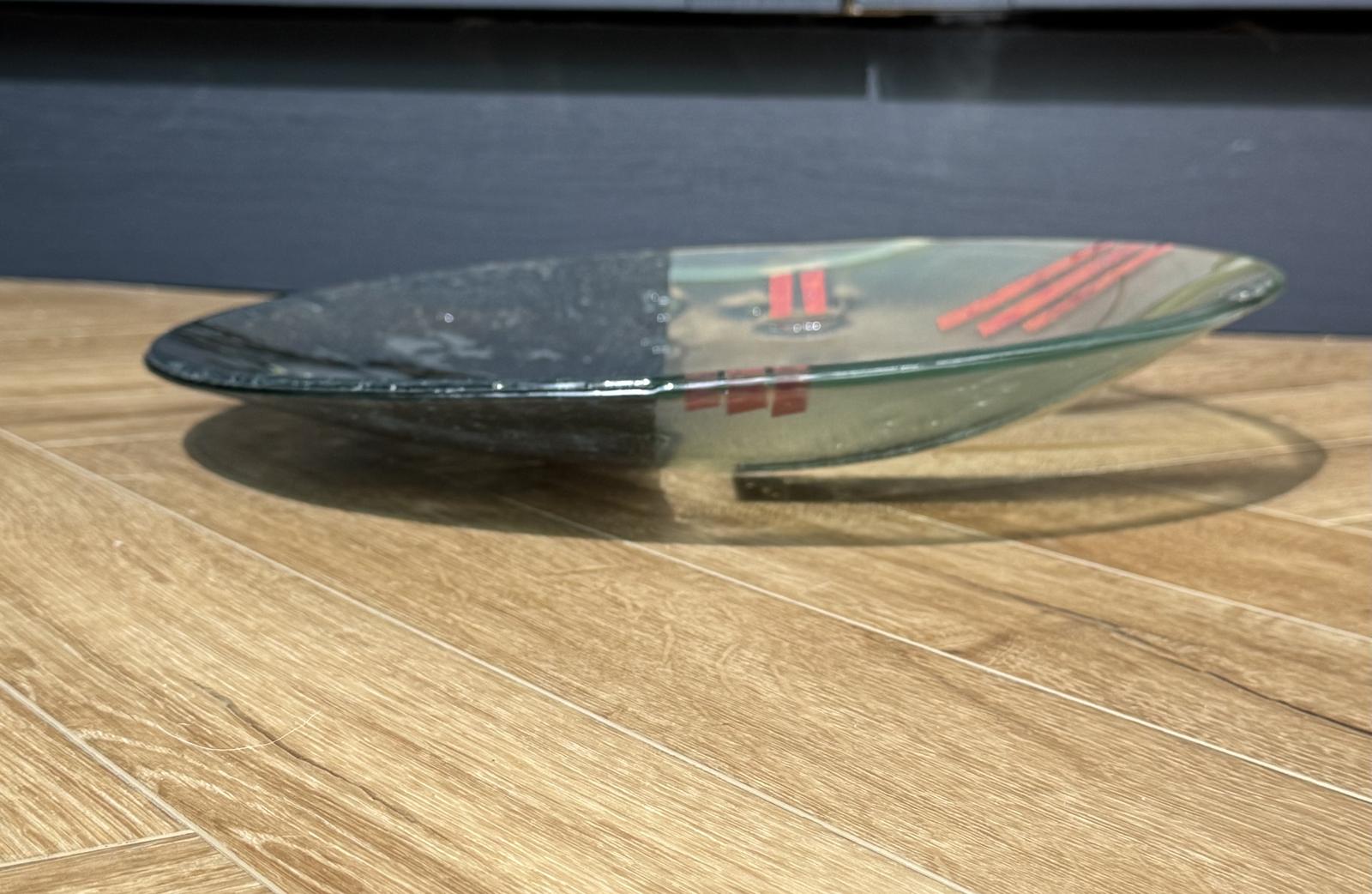 Volcanic Glass Charger Signed Wayne Charmers (1 of 12)