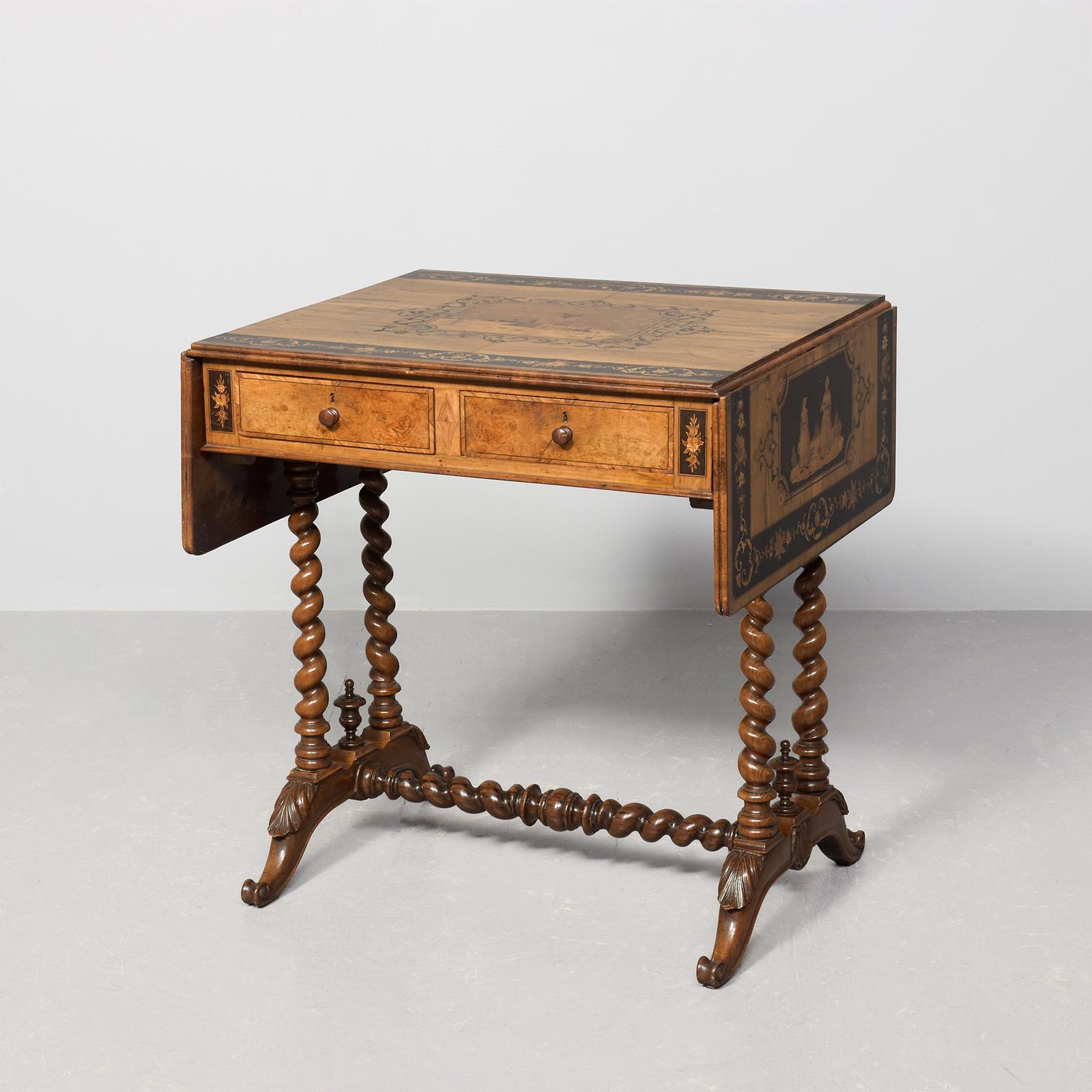 Italian Sorrento Olivewood Inlaid Sofa Table (1 of 11) Italian Sorrento Olivewood Inlaid Sofa Table (1 of 11)