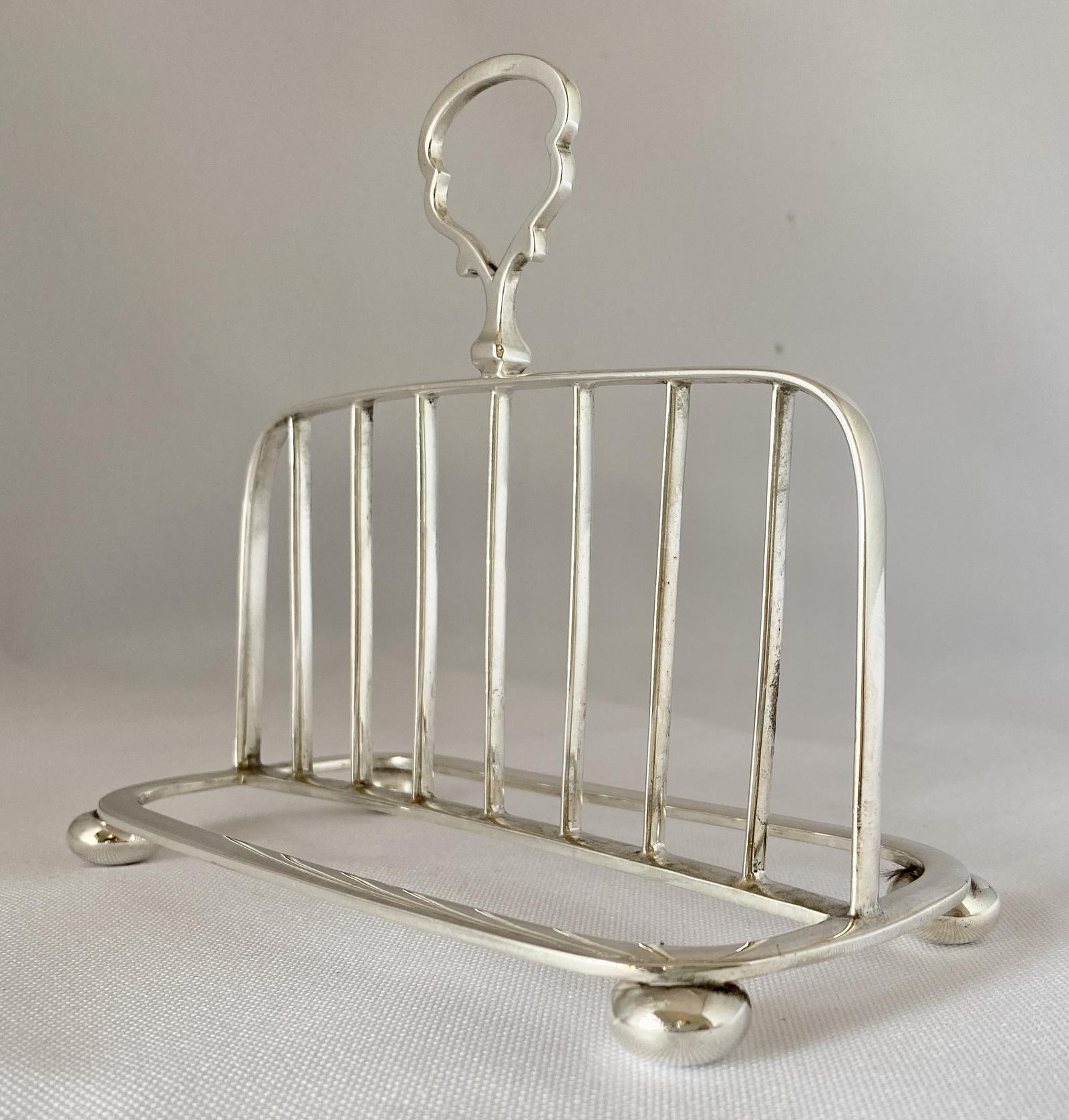 Unusual Silver Plated Toast Rack c.1900 (1 of 6)
