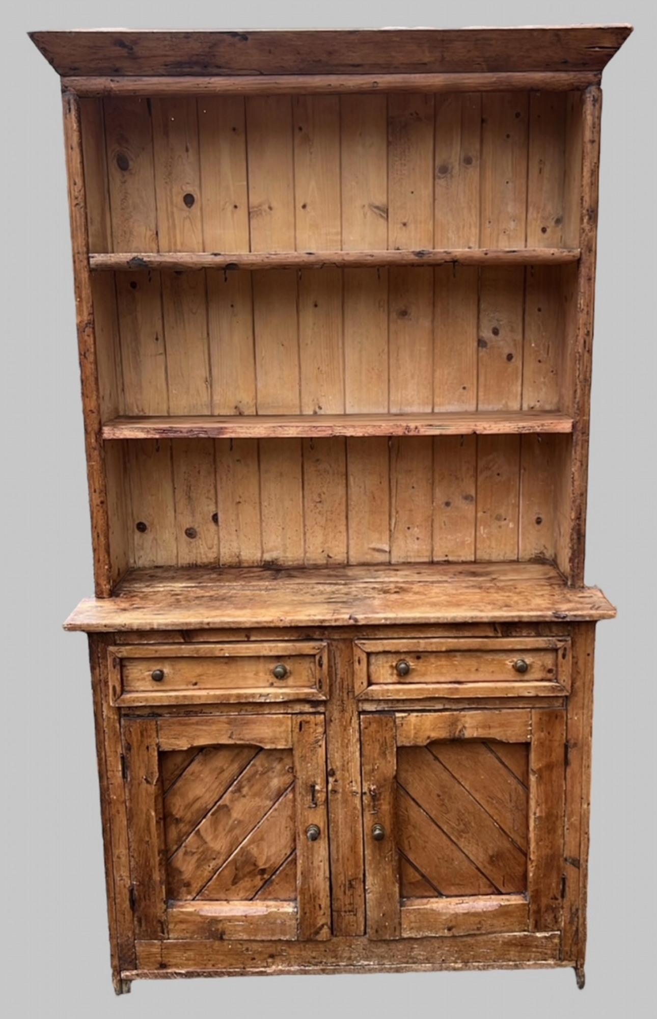 A 19thc Rustic Victorian Pine Dresser (1 of 7)
