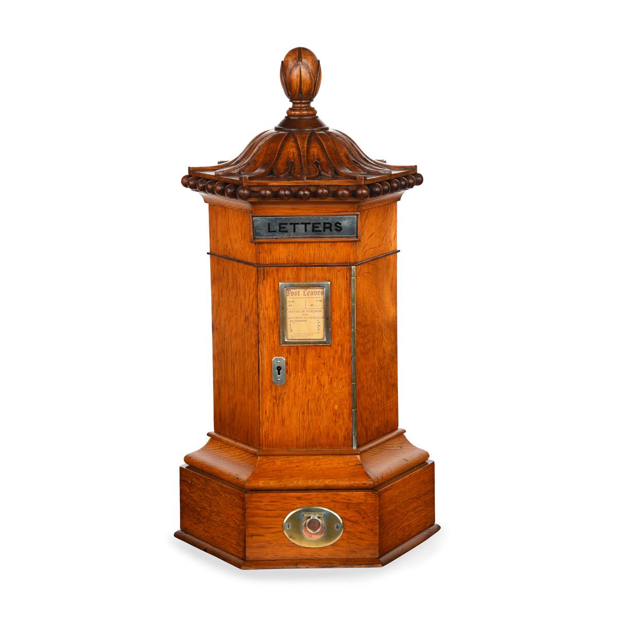 Victorian English Oak 6 Sided Country House Letter Box (1 of 5) Victorian English Oak 6 Sided Country House Letter Box (1 of 5)