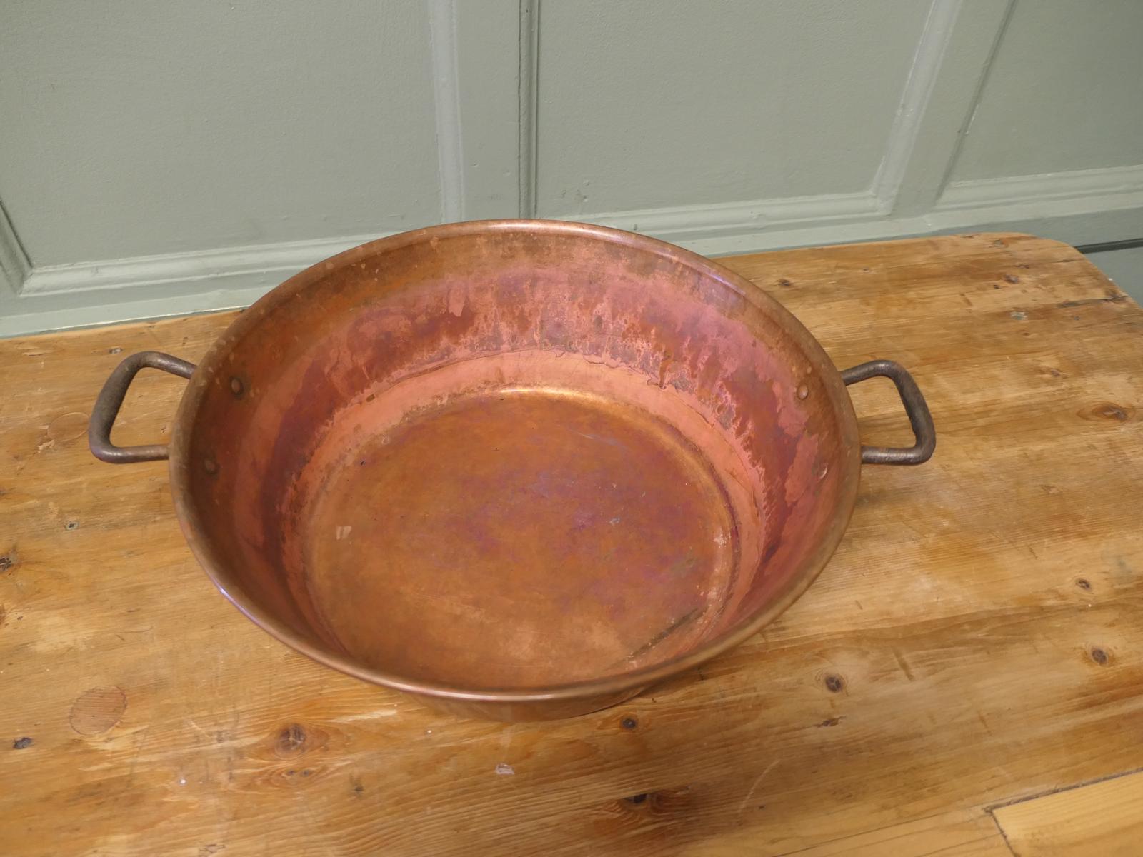 Large 19th Century Double Handled Copper Preserving Pan (1 of 4) Large 19th Century Double Handled Copper Preserving Pan (1 of 4)