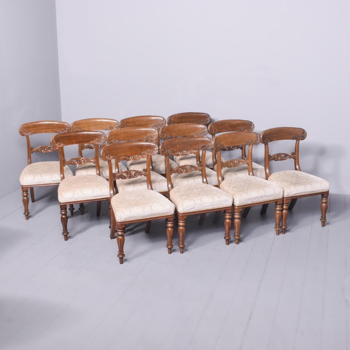 Set of 12  Quality Regency Mahogany Dining Chairs (1 of 10)