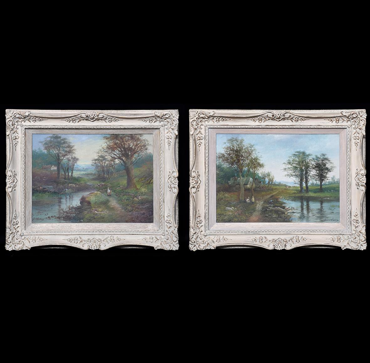 Pair of Framed Oil Paintings by James Wallace (1 of 9)