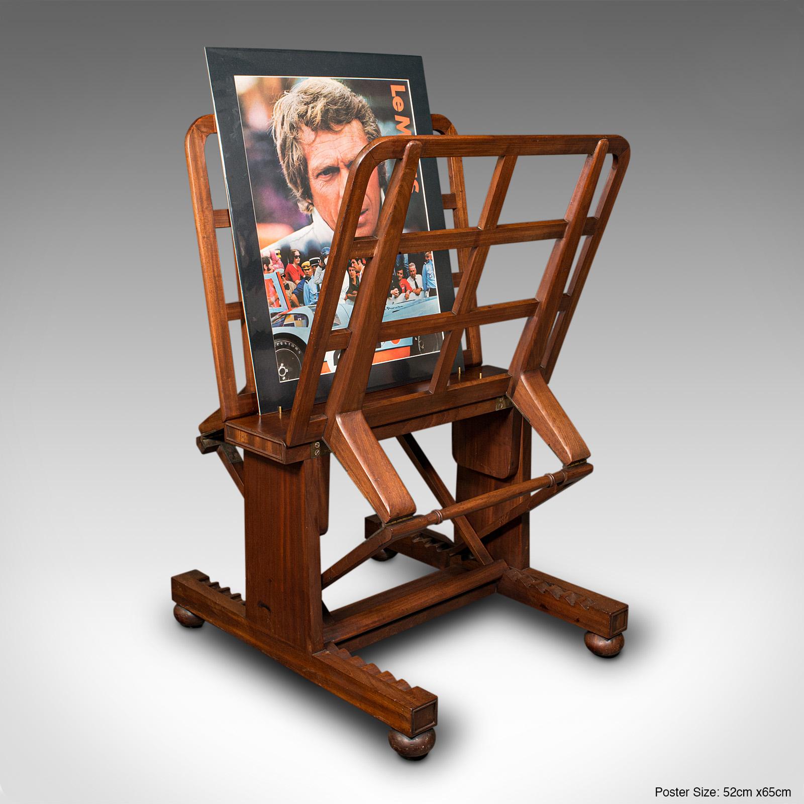 Antique Master Artist's Folio Stand, English, Adjustable, Picture Rack, Regency (1 of 12)